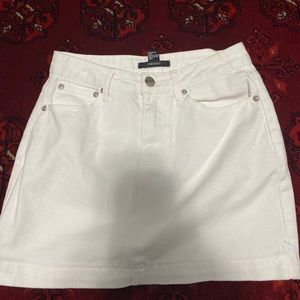 white jean skirt
